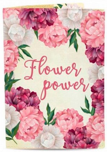 Обложка для паспорта цветы PowerFlower 