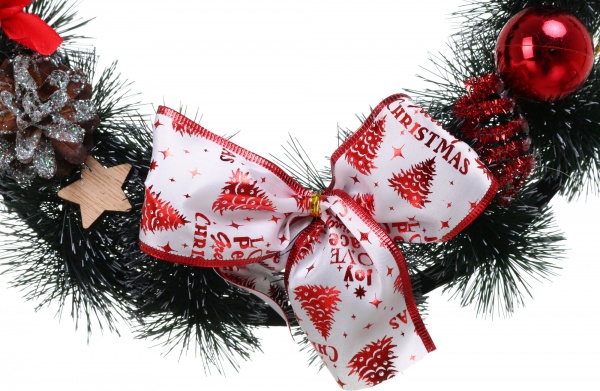 Вінок різдвяний з прикрасами колір в асортименті d370 мм 