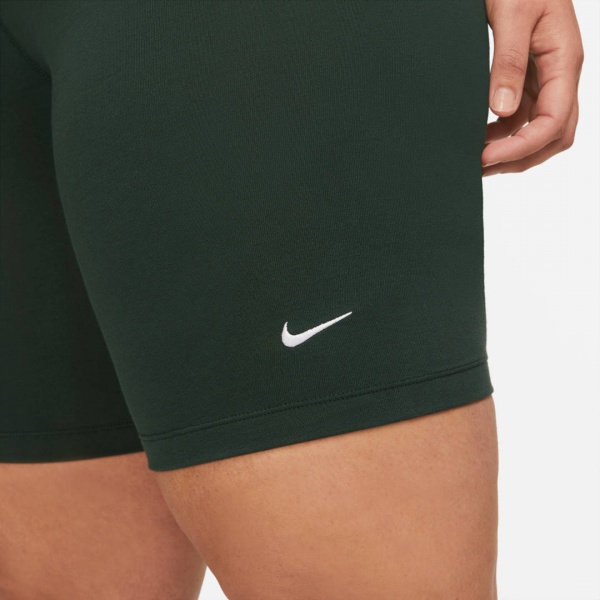 Шорты Nike W NSW ESSNTL MR BIKER SHORT CZ8526-397 р. M зеленый