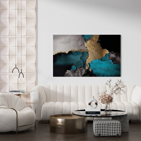 Картина на холсте Абстракция с золотом 80x110 см WS Holst 2180420238 