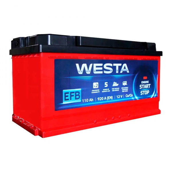 Акумулятор автомобільний Westa 6CT-110 А 110Ah 880A 12V «+» праворуч (WEFB110)