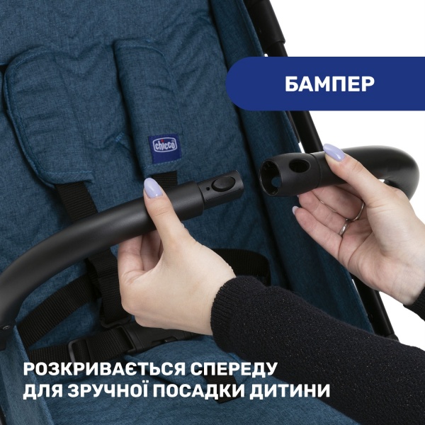 Коляска прогулочная Chicco Trolley Me синяя (79865.58) 