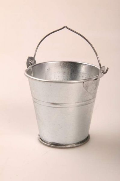 Кашпо декоративное Flor Ведро круглый 2 л серый 