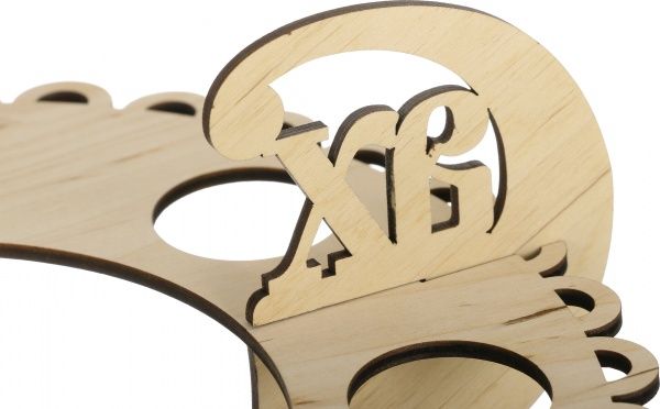 Подставка пасхальная на 8 яиц и паску круглая