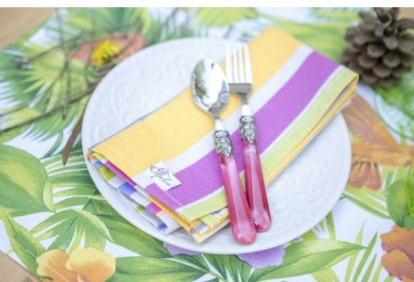 Скатерть Stripe 136x180 см разноцветный/в полоску Прованс 