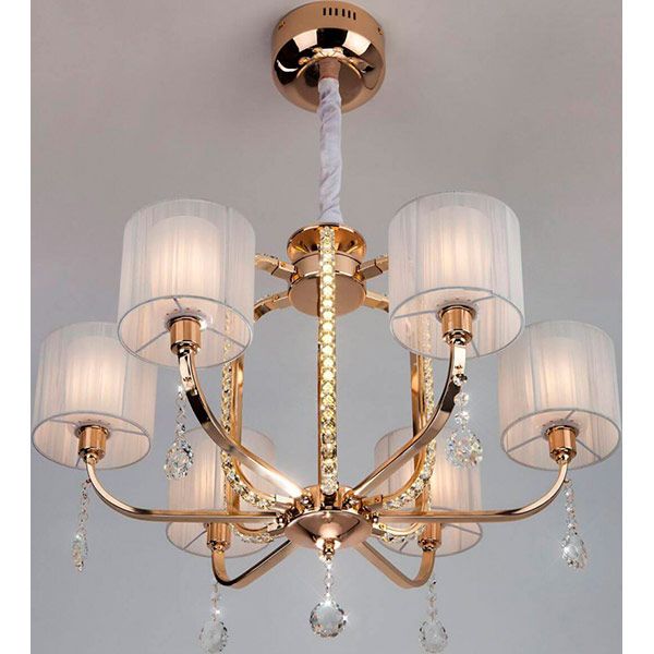 Люстра підвісна Strotskis Adriana пульт ДК LED 20 Вт 6x40 Вт E14 золото 428/6 