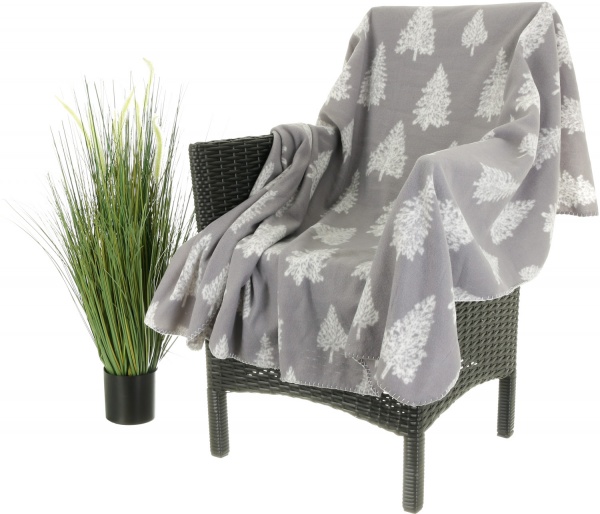 Плед NY Trees 125x150 см сірий Luna 