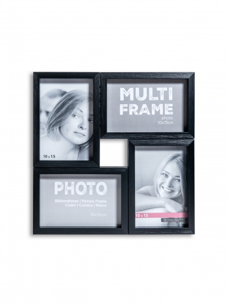 Коллаж Velista (4х10х15) чорна пласт 4 фото 10x15 см черный 