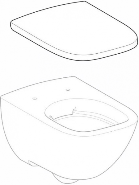 Унітаз підвісний Geberit MODO Square Rimfree 502.827.00.1 з швидкоз'ємним сидінням soft-close