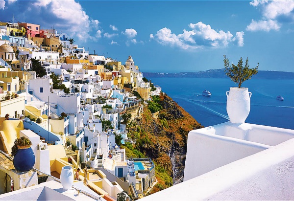 Пазлы деревянные Trefl 1500 Санторини Греция 26119