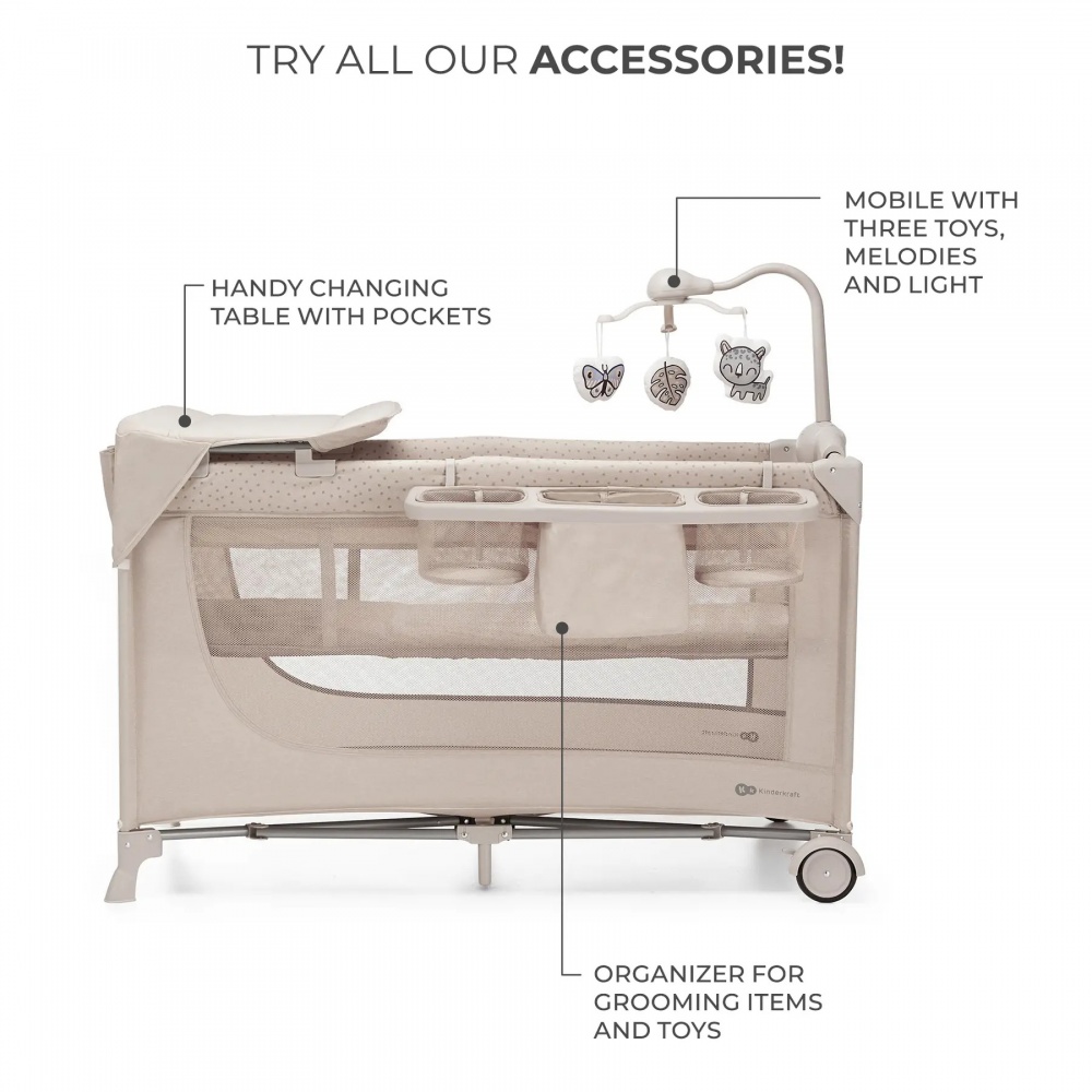 Манеж-кровать Kinderkraft Joy 2 Beige KLJOY02BEG000AC