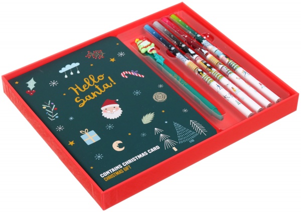 Набор канцелярский Hello santa зеленый 