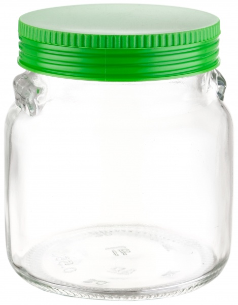 Банка стеклянная 550 мл с пластиковой крышкой Италия 1554Н