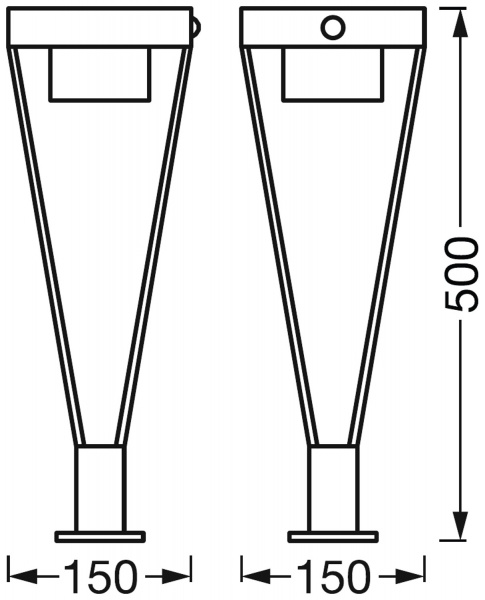 Світильник на сонячній батареї Ledvance Endura Style Solar 50 cm Post 6 Вт IP44 темно-сірий BOUQUET WALLSEN чорн 