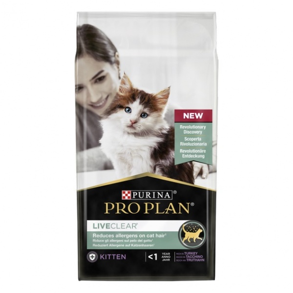 Корм для котят ProPlan LiveClear индейка 1,5 кг