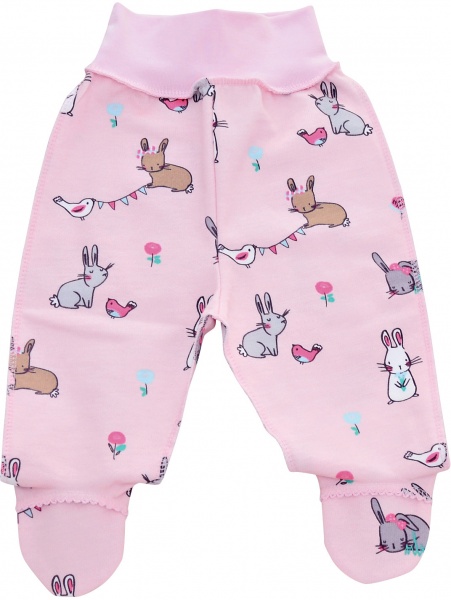 Ползунки для девочек Minikin р.56 розовый с рисунком 21720156 