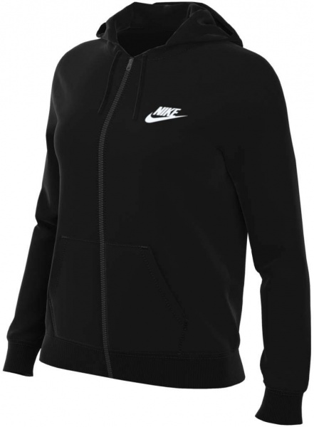 Джемпер Nike CLUB FLC FZ HOODIE STD DQ5471-010 р. XS черный