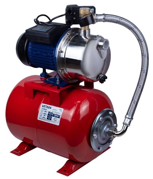 Насосная станция Wetron 1.1кВт Hmax 48 м Qmax 60 л/мин ( нерж) 24 л 775054/24
