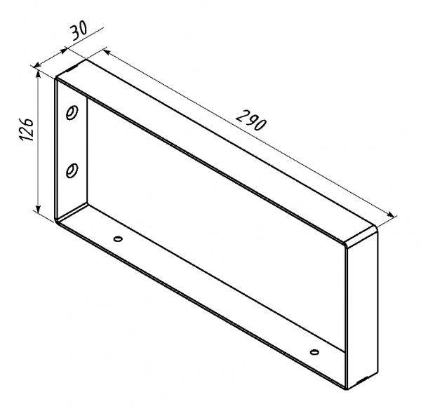 Кронштейн для полиць Valore Прямокутник Loft SW-R-28