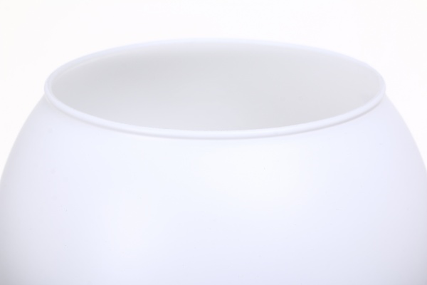 Ваза стеклянная Soft шар 16 см белая 