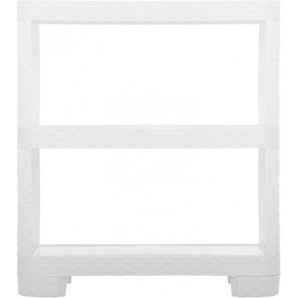 Этажерка Тарлев Ротанг 3-уровневая 580x520x300 мм белый 