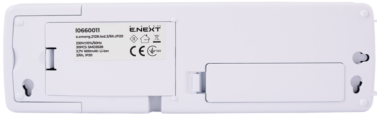Светильник E.NEXT e.emerg.2128.led.3/6h.IP20 белый