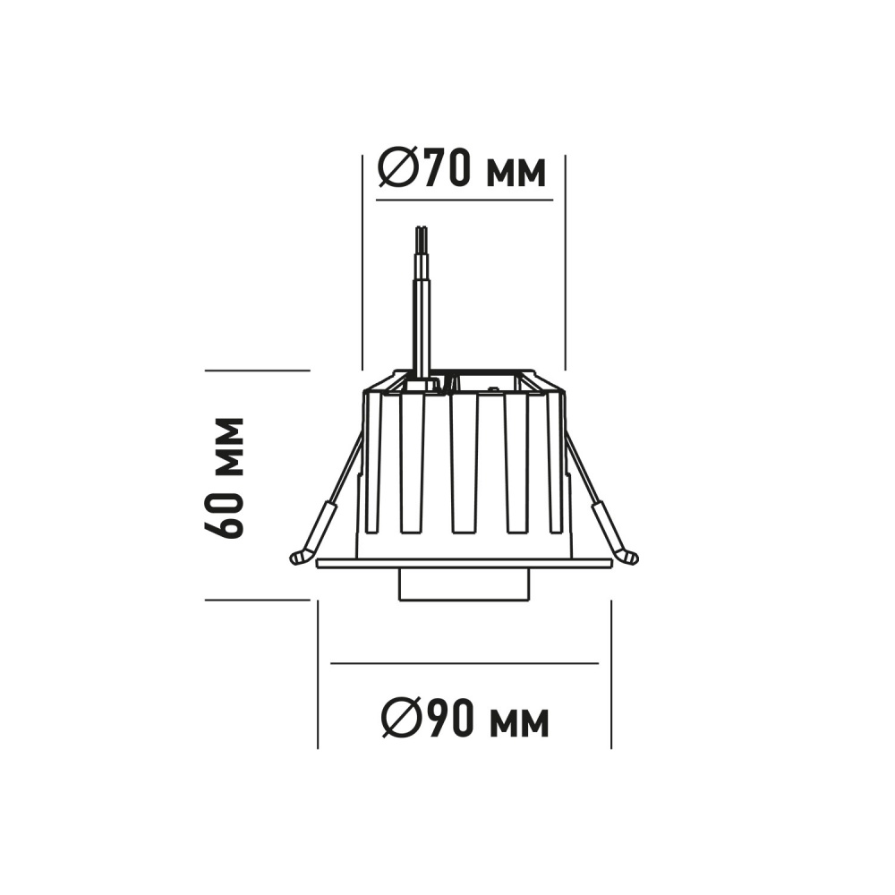 Светильник светодиодный встраиваемый Maxus 6 Вт 3000/4200/6500 К черный 1-MRD-6W-BLC