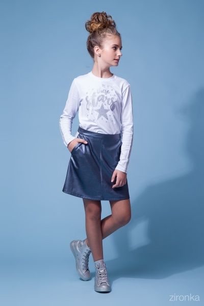 Спідниця Zironka р.140 синій металік 30-9041-3 