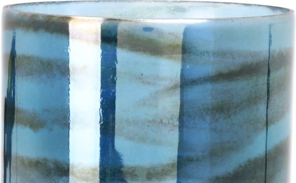 Ваза стеклянная синий 15х46 см PANACHE