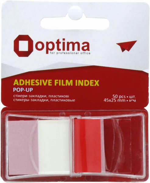 Стикер-закладка 45 * 25 мм 50 шт Optima