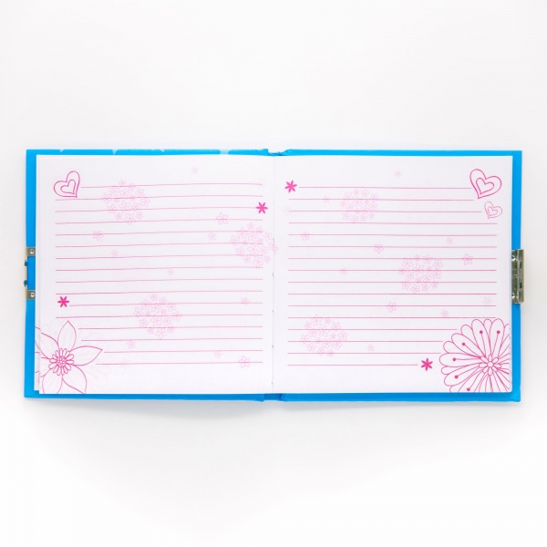 Блокнот на замочке Единорог с радугой голубой 482005-U Malevaro