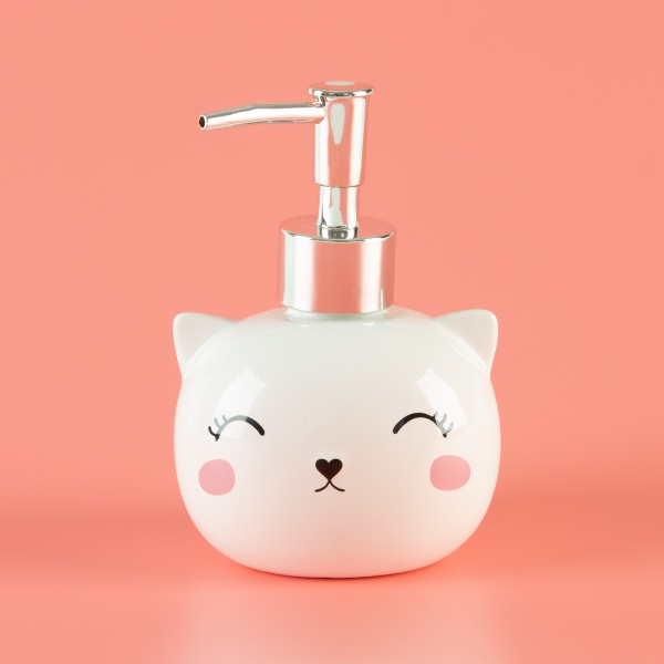 Диспенсер Cute cat 250 мл белый BA-19