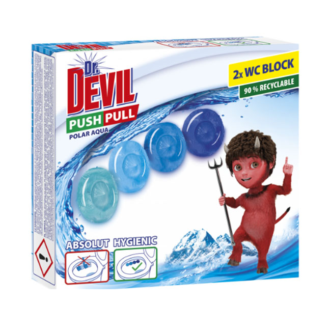 Диски туалетные Dr.Devil PUSH PULL Polar aqua 2х20 г 0,04 л