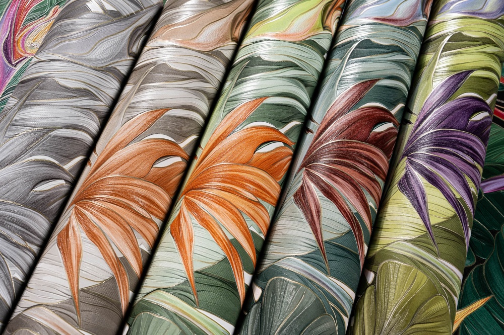 Обои виниловые на бумажной основе Славянские обои Expromt Зелень 5883-05 0,53x10,05 м