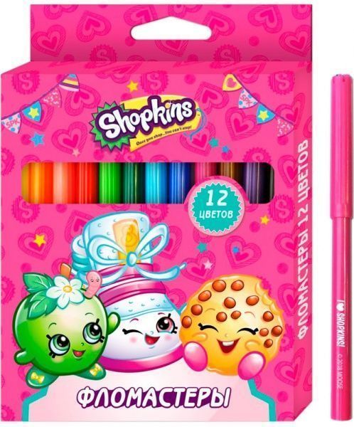 Фломастери Shopkins 12 шт. 120295 Перо