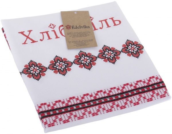 Рушник «Хліб Сіль» 634-18/00 33x150 см червоний 