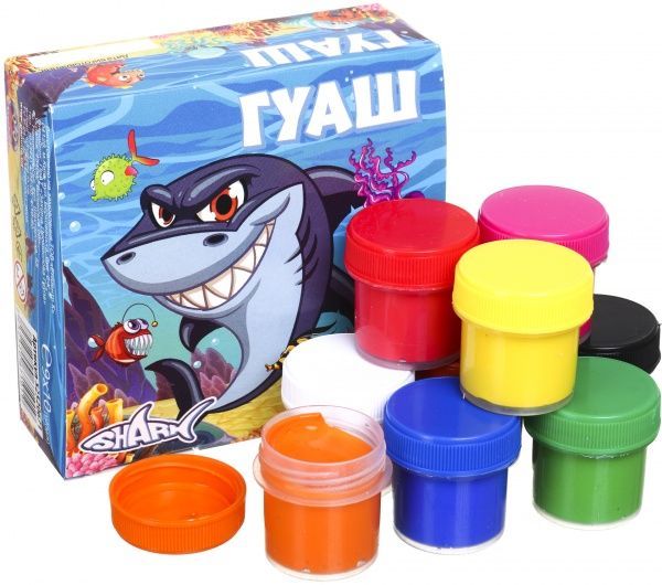 Фарба гуашева кольорів 2252520671019 90 мл Shark