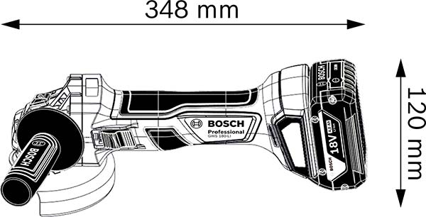 Болгарка (кутова шліфмашина) Bosch Professional GWS 180-LI 1 х GBA 18V 06019H9025