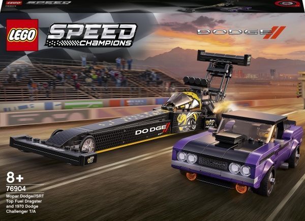 Конструктор LEGO Speed Champions Mopar Dodge//SRT Top Fuel Dragster and 1970 Dodge Challenger T/A 76904