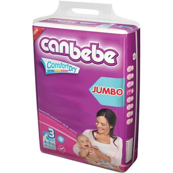 Подгузники CanBebe Comfort Dry Jumbo 3 4-9 кг 62 шт