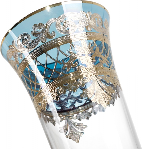 Набір бокалів для шампанського Blue and Gold 190 мл 6 шт. Combi 