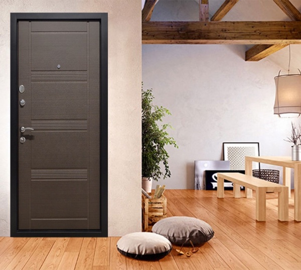 Дверь входная Министерство дверей КС-29+ венге серый горизонт 2050х860 мм левая