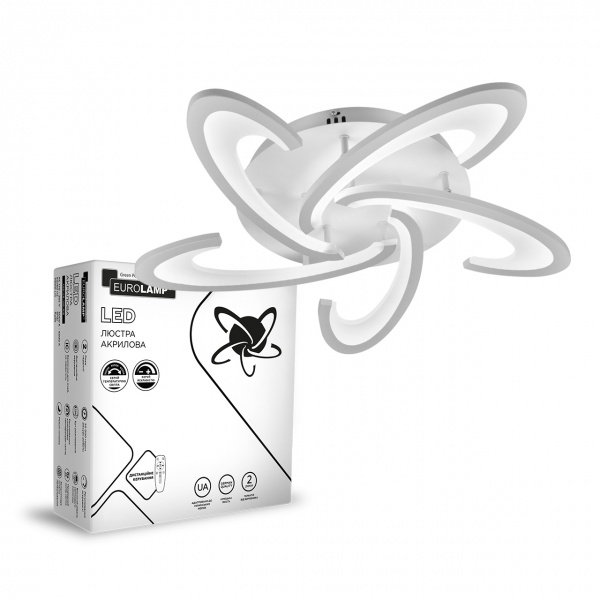 Люстра світлодіодна Eurolamp круг A47 білий LED-LR-90-A47(white) 