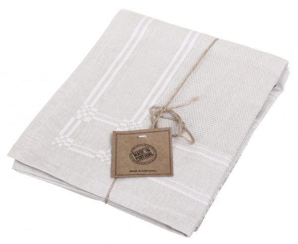 Скатертина Porto 150x150 см білий із бежевим Sous Dias 