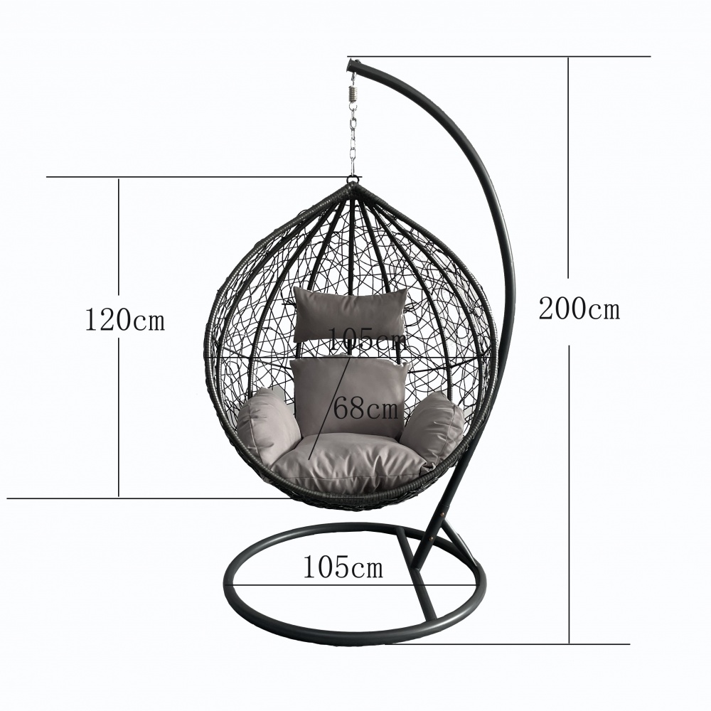 Крісло-кокон Indigo Фієста сірий