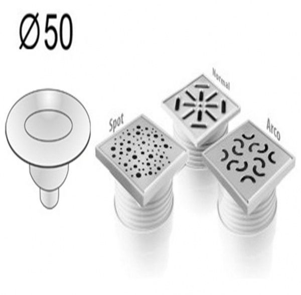 Душевой трап Capricorn канализационный прямой 100х100 мм ДУ50 Spot 9-2622-050-46-01-04