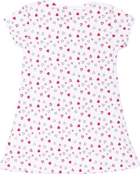 Нічна сорочка Фламінго Сердечки р.104 біло-рожевий 000-010 