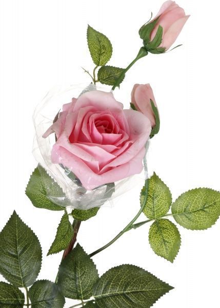Растение искусственное Роза 73 см розовая Девилон