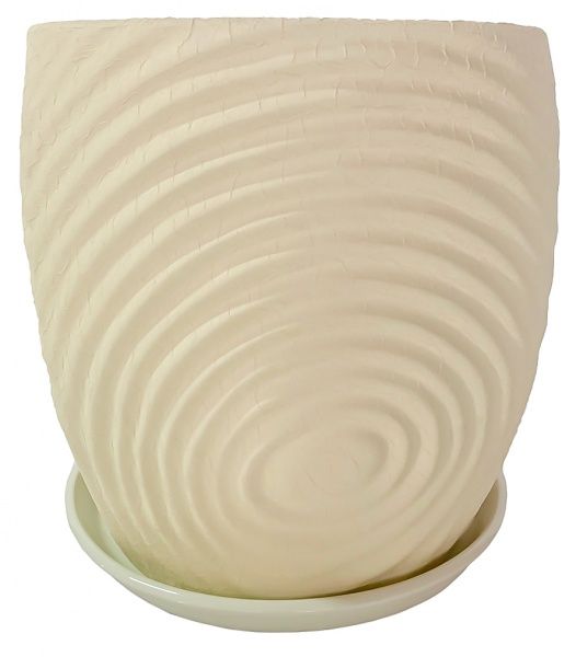 Горщик Пеньок шовк круглий 10 л бежевий 