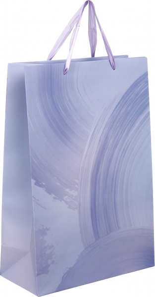 Пакет подарочный SuperL пл D-1139 лавандовый мазки краски